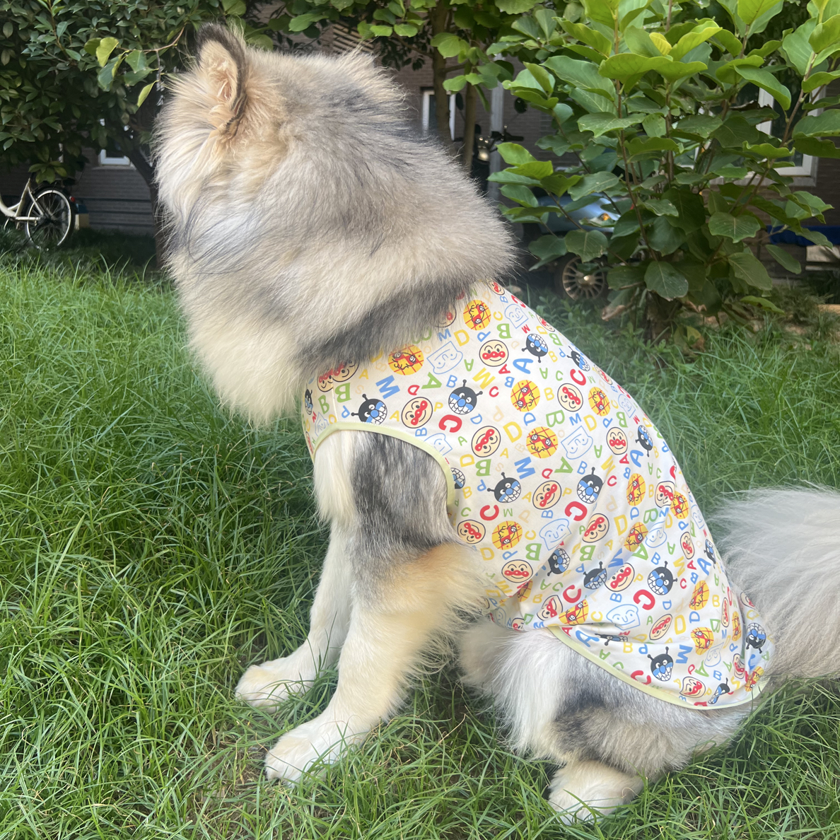 【面包超人-背心】薄款宠物纯棉阿拉萨摩金毛边牧狗背心婴幼儿棉