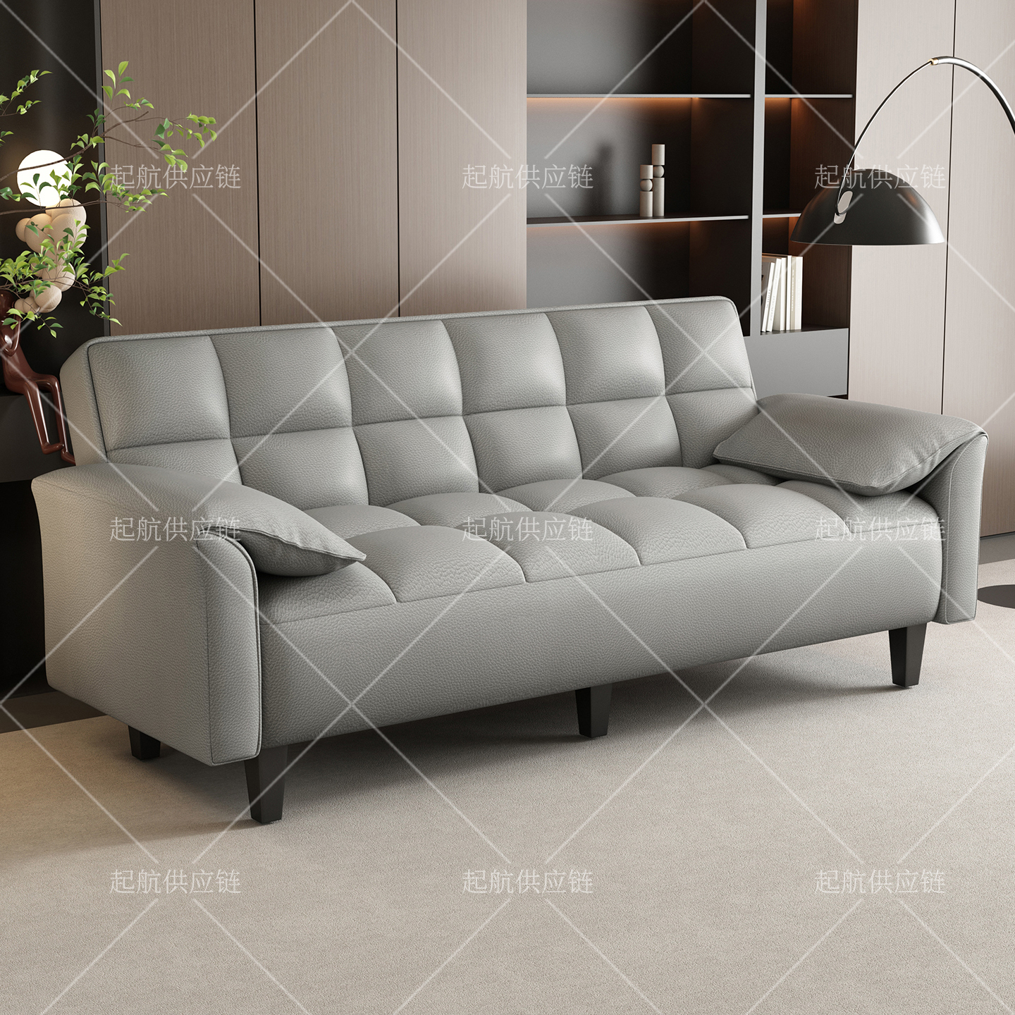 简约风小户型沙发客厅卧室出租房劳伦斯沙发现代简约双人三人沙发