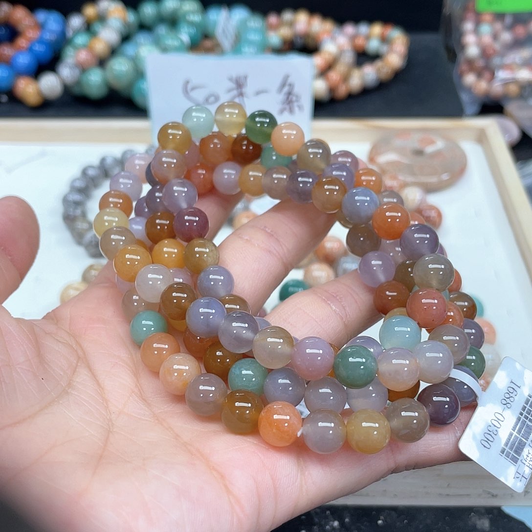 硅化珊瑚（珊瑚玉）手串未镶嵌丽040