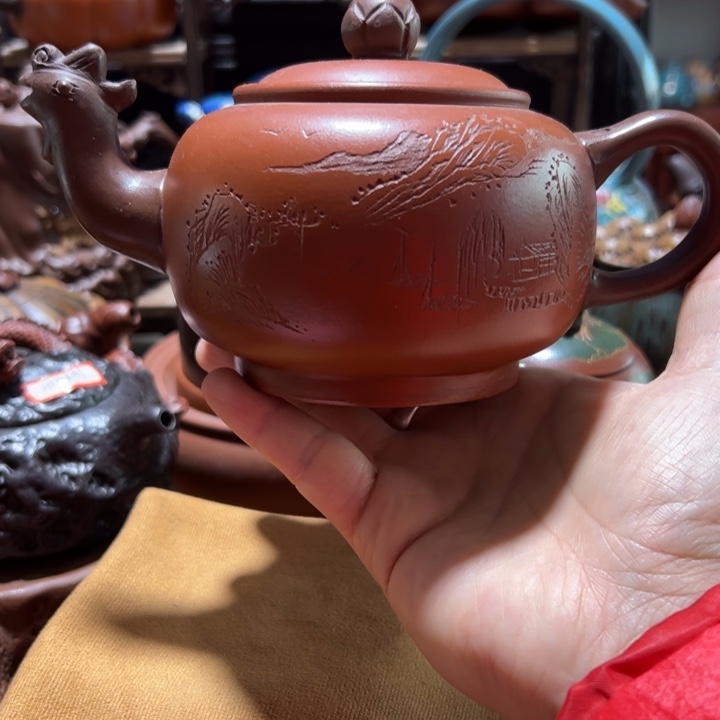 茶壶紫砂紫砂壶收藏起来了！