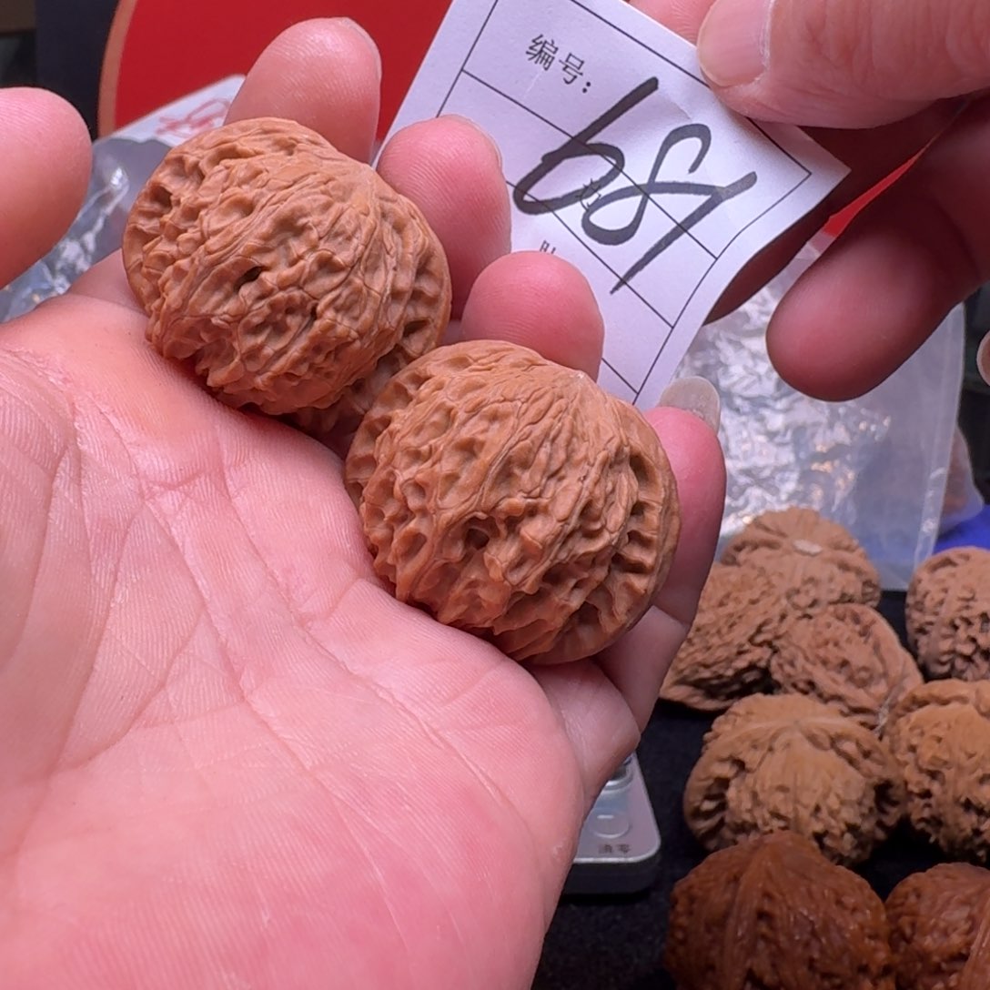 文玩核桃把件38磨盘