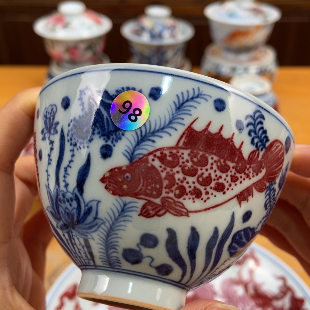 手绘现代茶具非古董