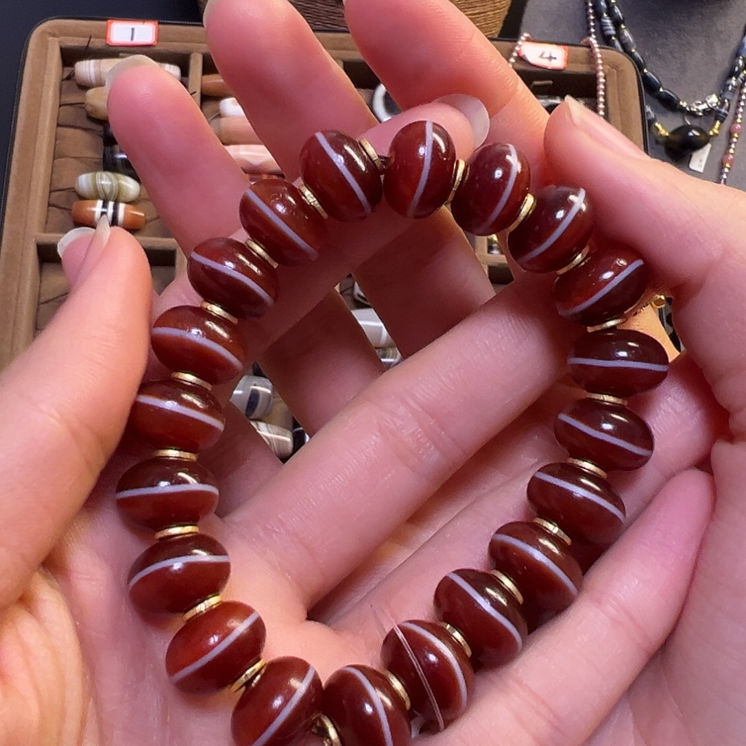 石英石纯铜手串儿