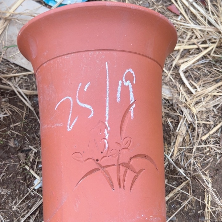 红陶紫砂兰花盆微瑕