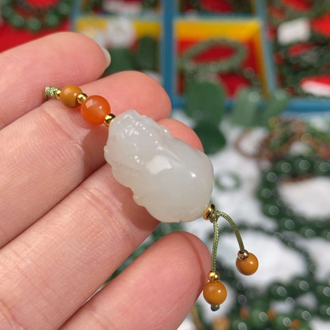 和田玉（白玉）颈饰未镶嵌