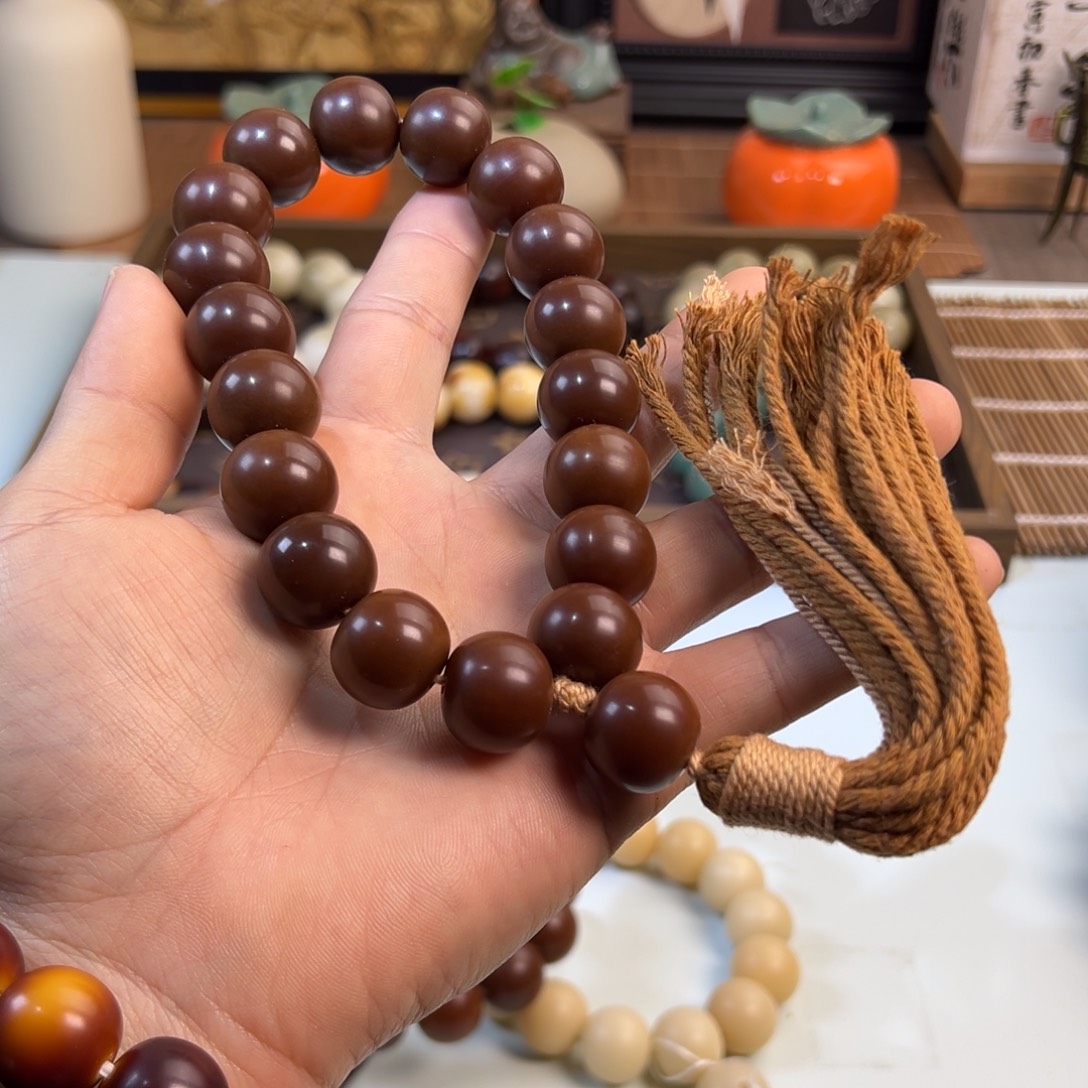 长***泽菩提根/象牙果吊坠苹果珠手持17mm