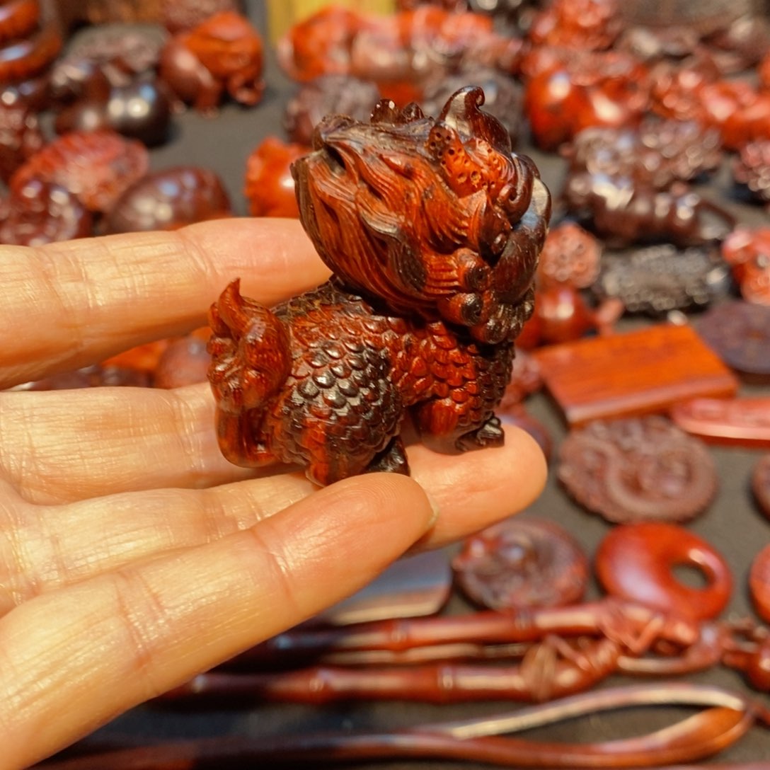 小叶紫檀把件东*印度小叶紫檀手把件