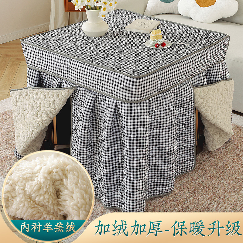 新款加厚电炉罩烤火罩被电烤炉罩子电暖炉套烤火架正方形桌布套罩