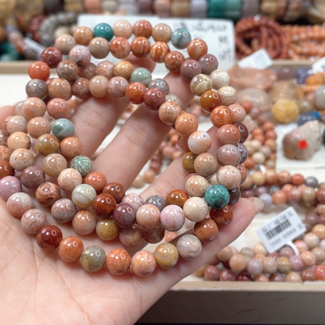 未镶嵌手链硅化玉润*111