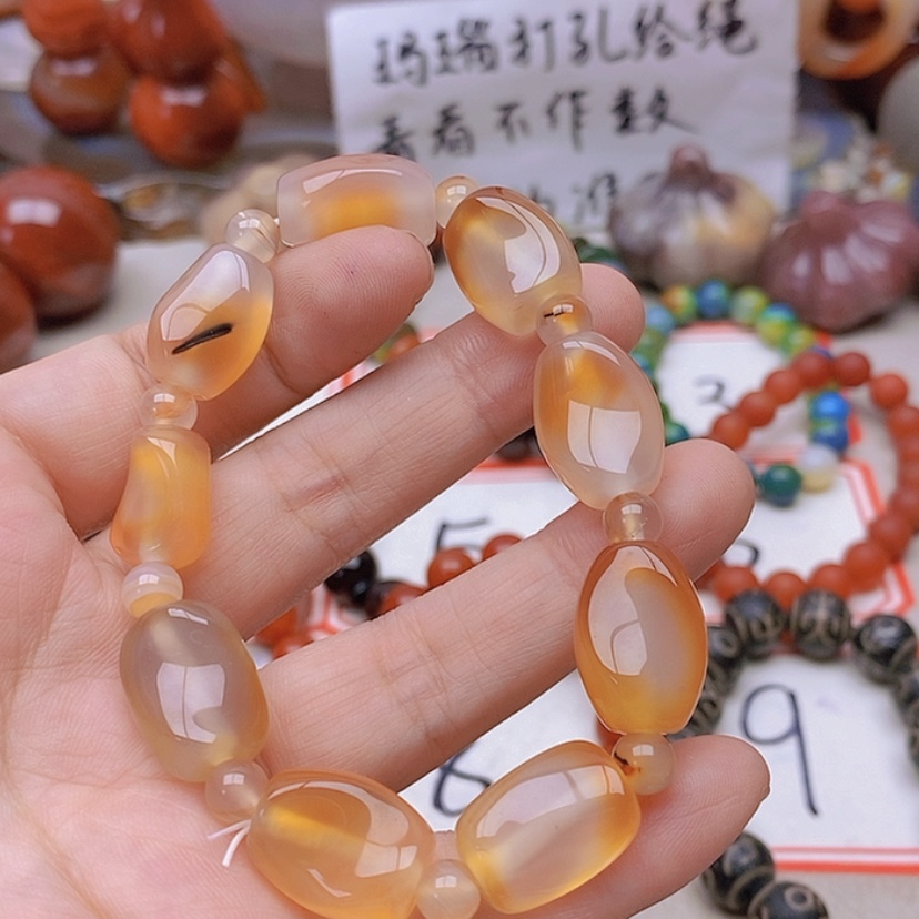 【闪购商品】未镶嵌玛瑙/玉髓珠宝半成品嗯**王