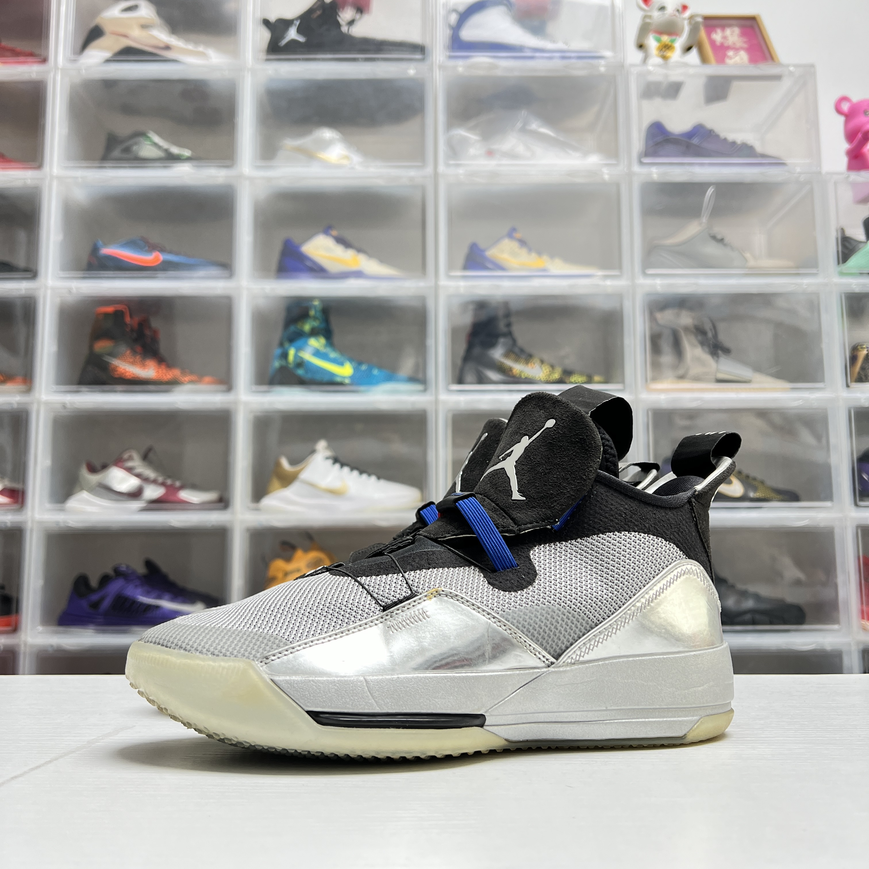 95新 maje 41码/95新 maje aj33 全明星 银色 球鞋