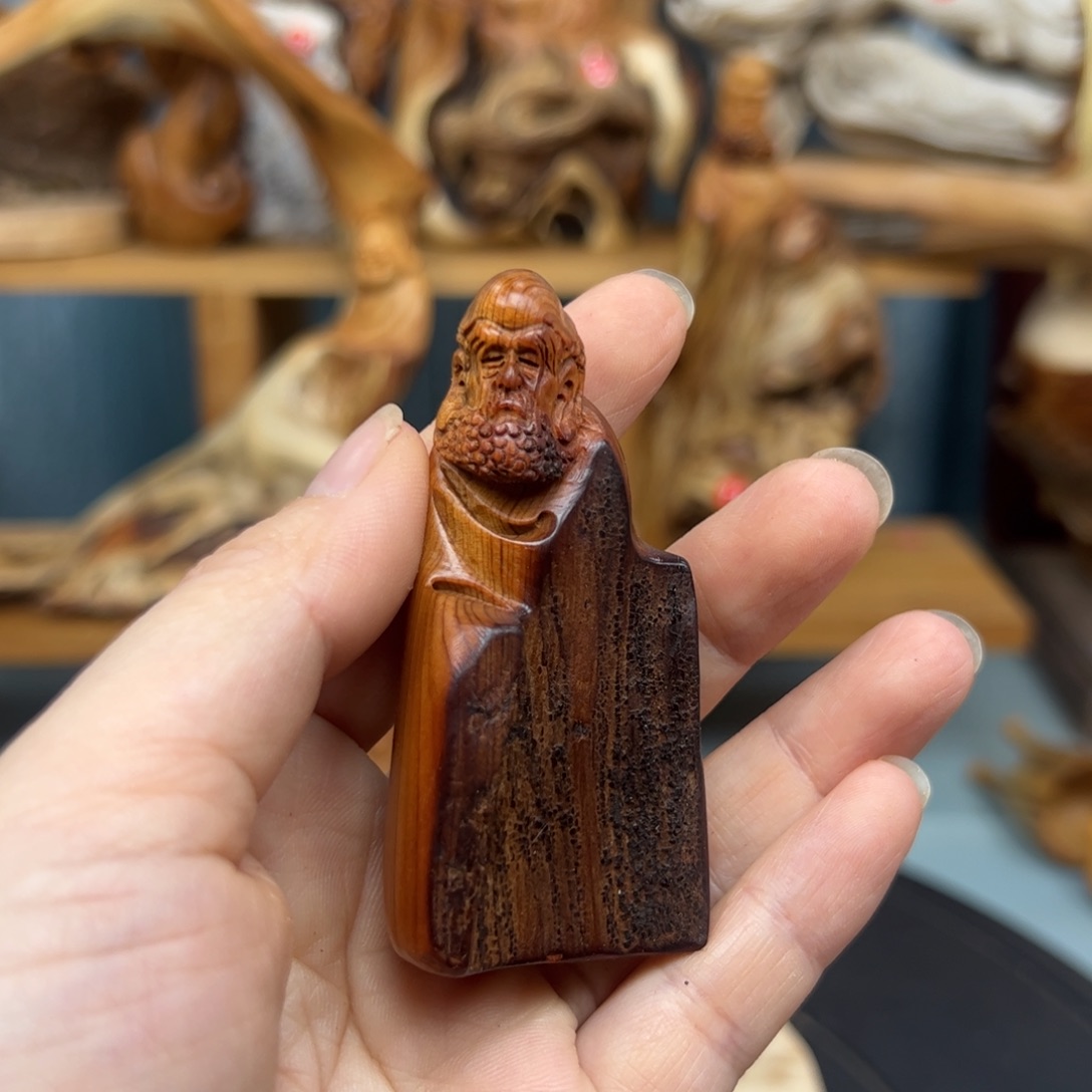 木崖柏木摆件手把件
