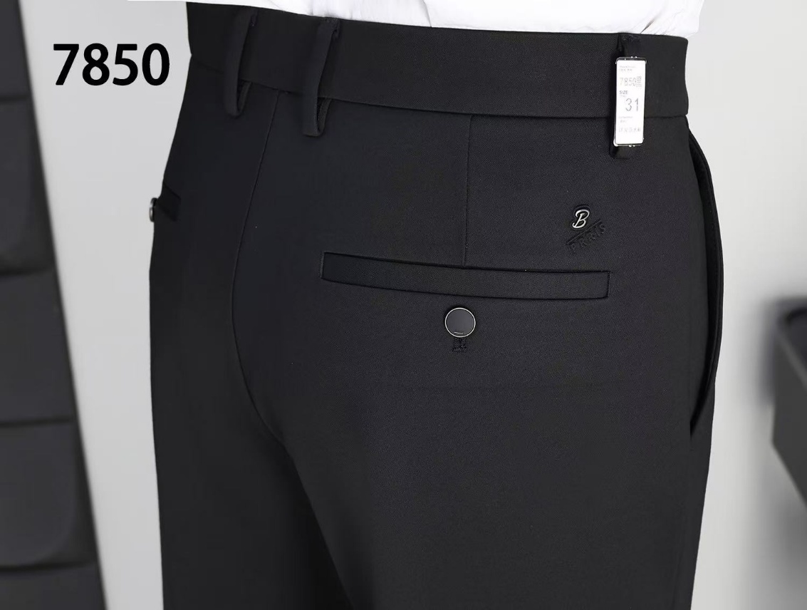 2025男士秋冬新款轻奢加大加肥高档厚款弹力直筒商务休闲裤宽松