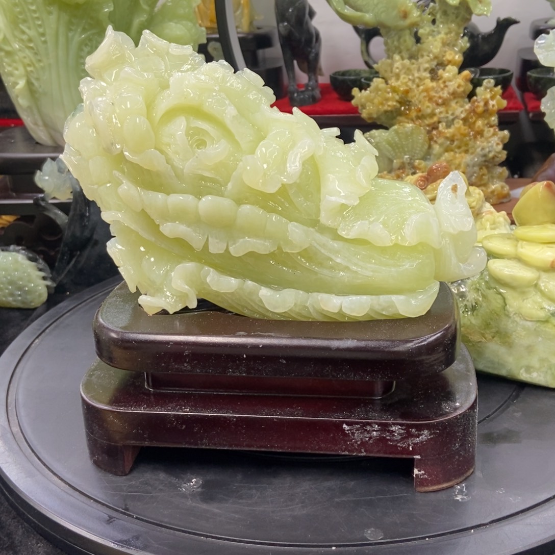 石材天然岫岩玉摆件