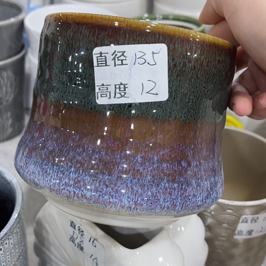 多肉绿植陶瓷花盆9.9包邮，有孔
