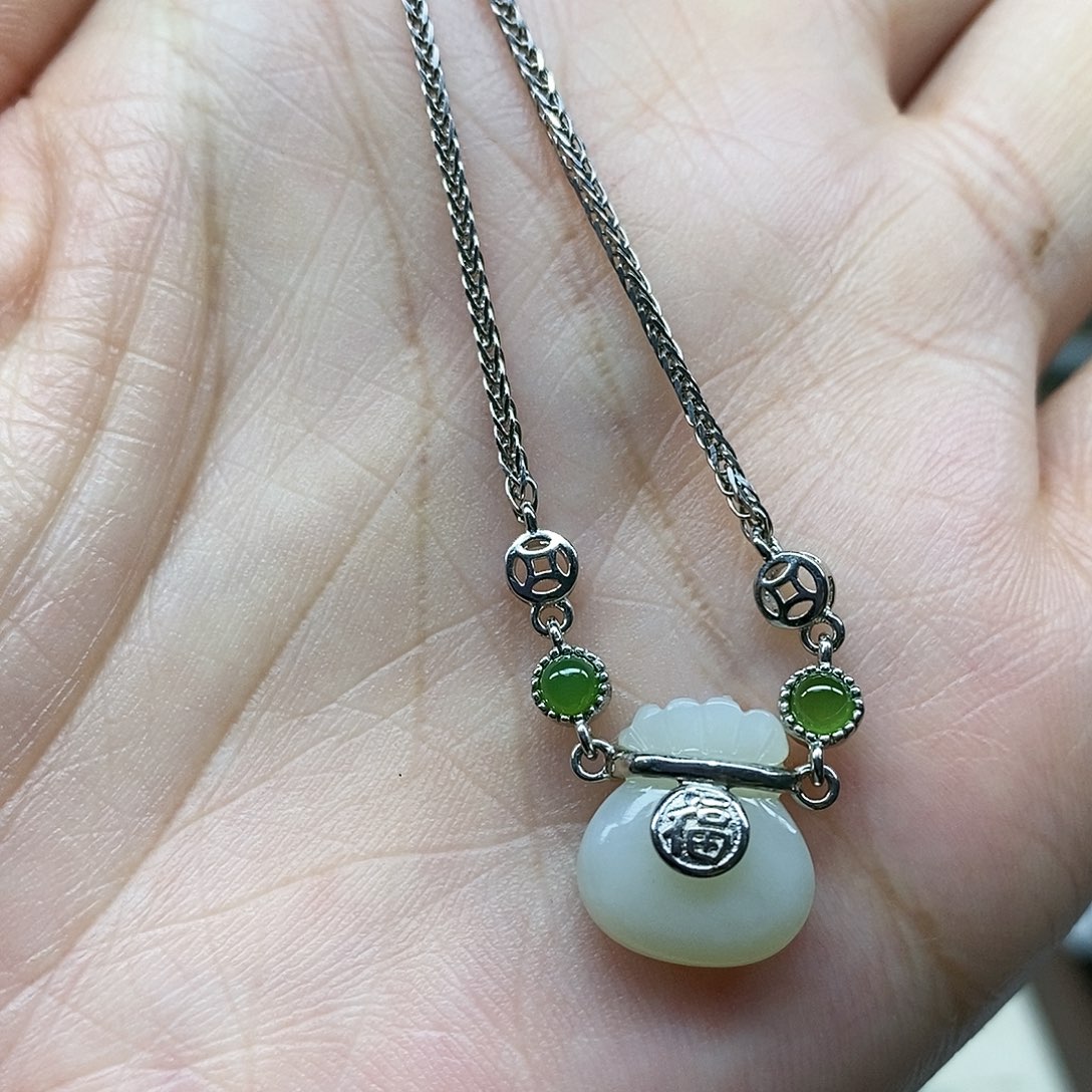 【闪购商品】和田玉手链银S925镶嵌