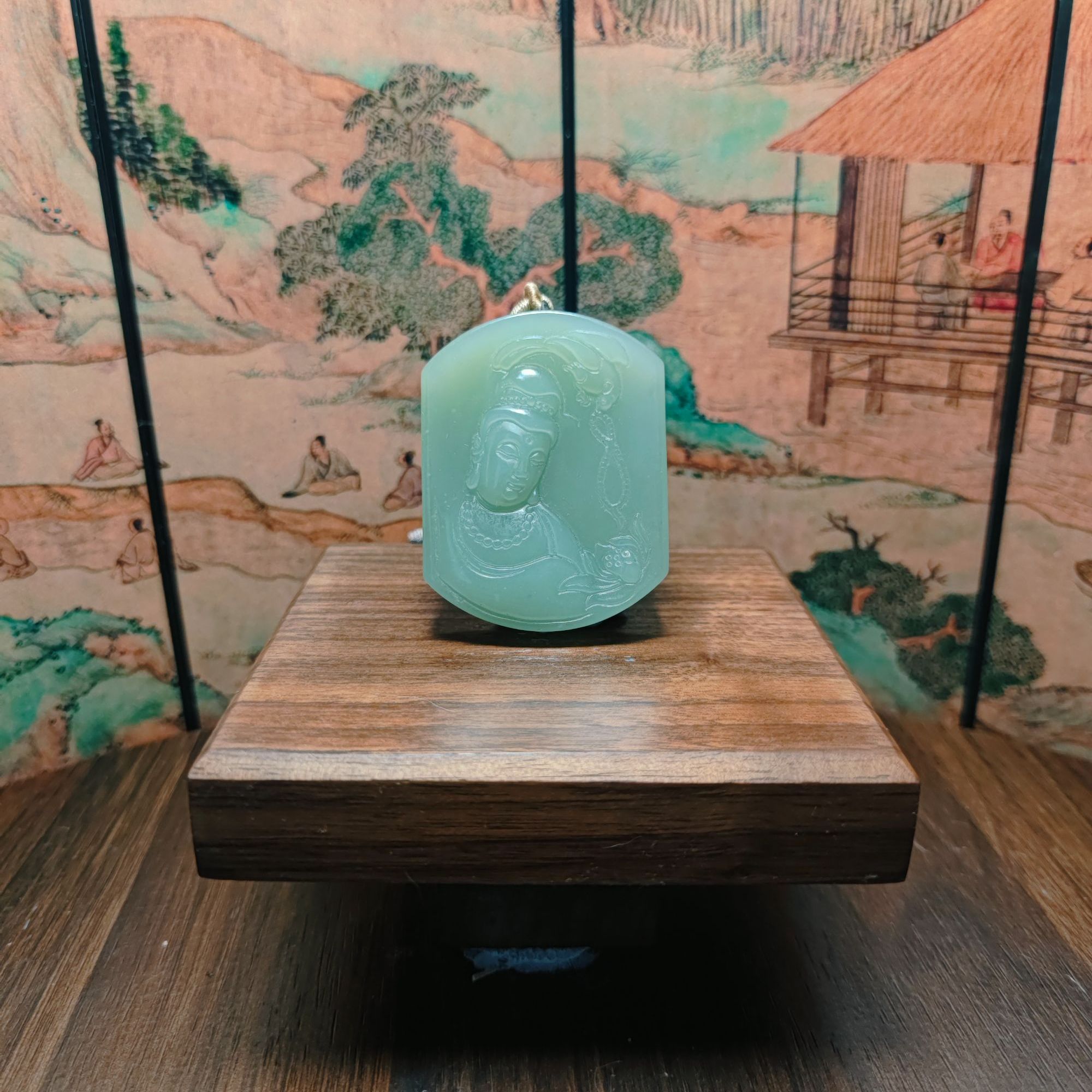 F和田玉观音吊坠0183