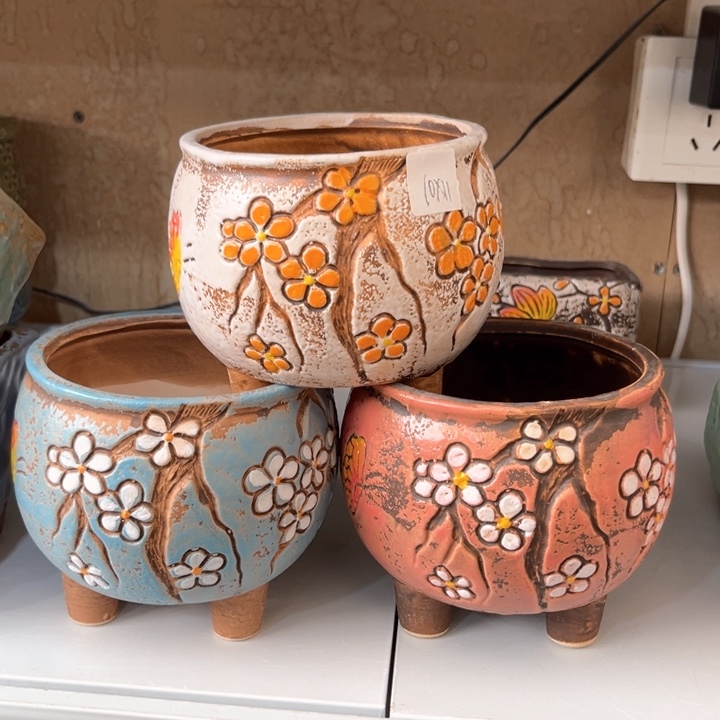 紫砂花盆粗陶材质多肉花盆