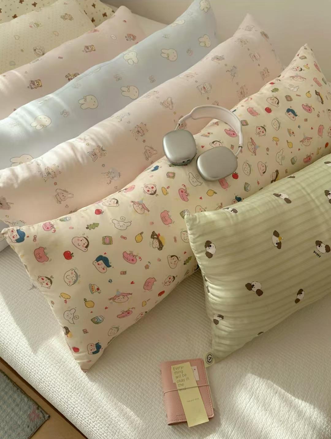 全棉双层纱布 长条双人枕 大抱枕 侧睡夹腿靠枕 孕妇枕 可拆洗