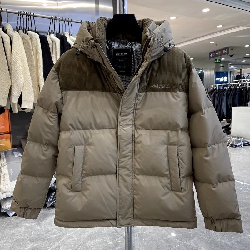 （408）清仓特惠保暖加厚男百搭拼接羽绒服撞色新款品牌撤柜剪标