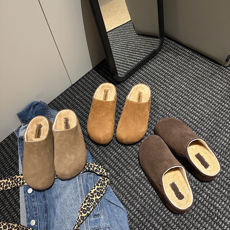 TS/TS小个子5公分休闲勃肯鞋2025冬季新款时尚加绒厚底增高单鞋女