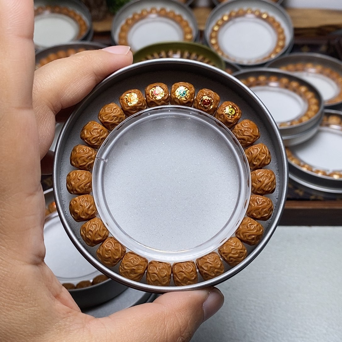 猴头核桃手串6号五行标虎须龙纹10+11左右