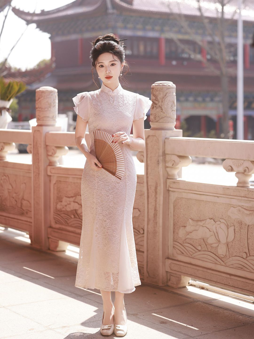 新中式2025绝美改良旗袍日常小礼服白色连衣裙