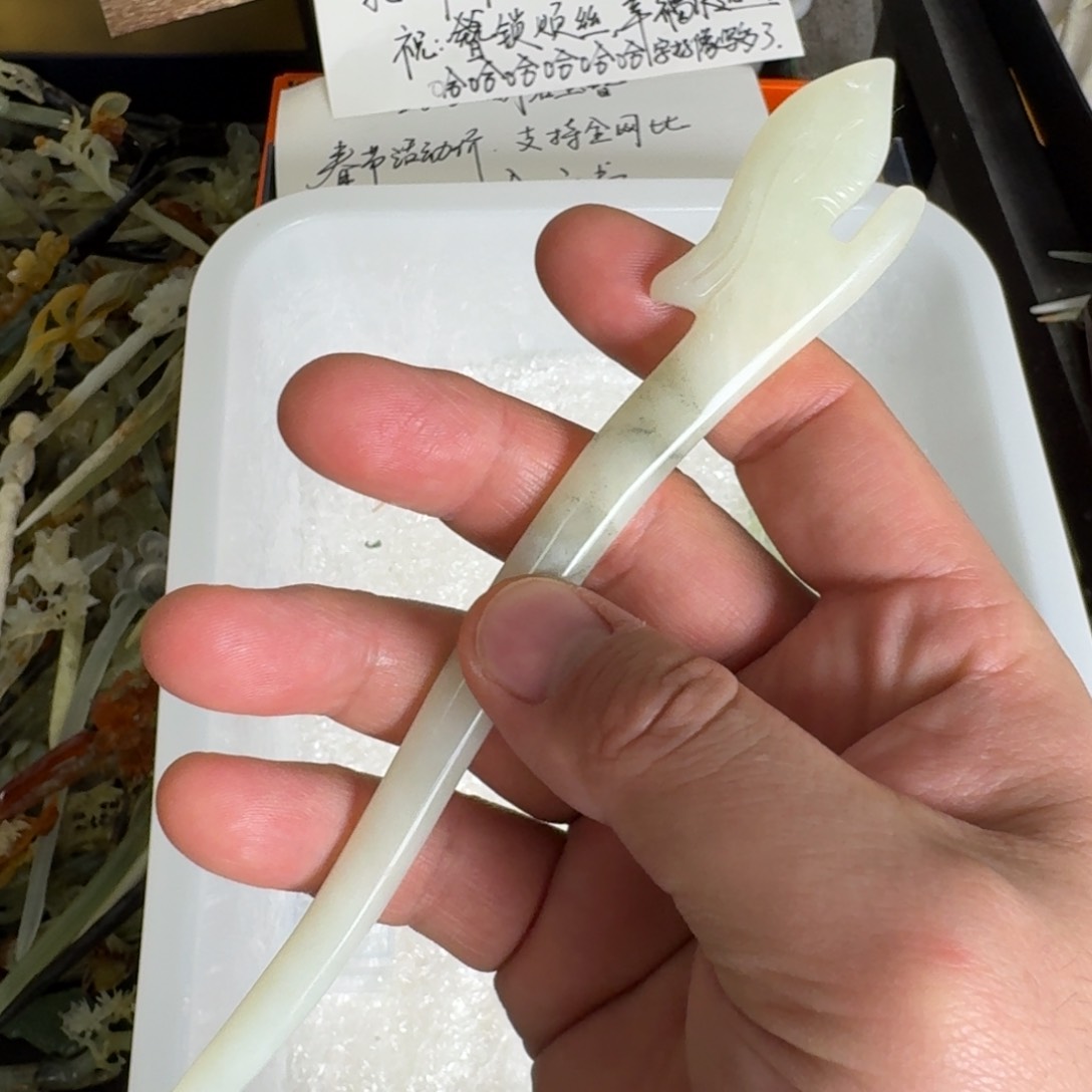 岫玉发饰未镶嵌明君玉簪贼拉好看