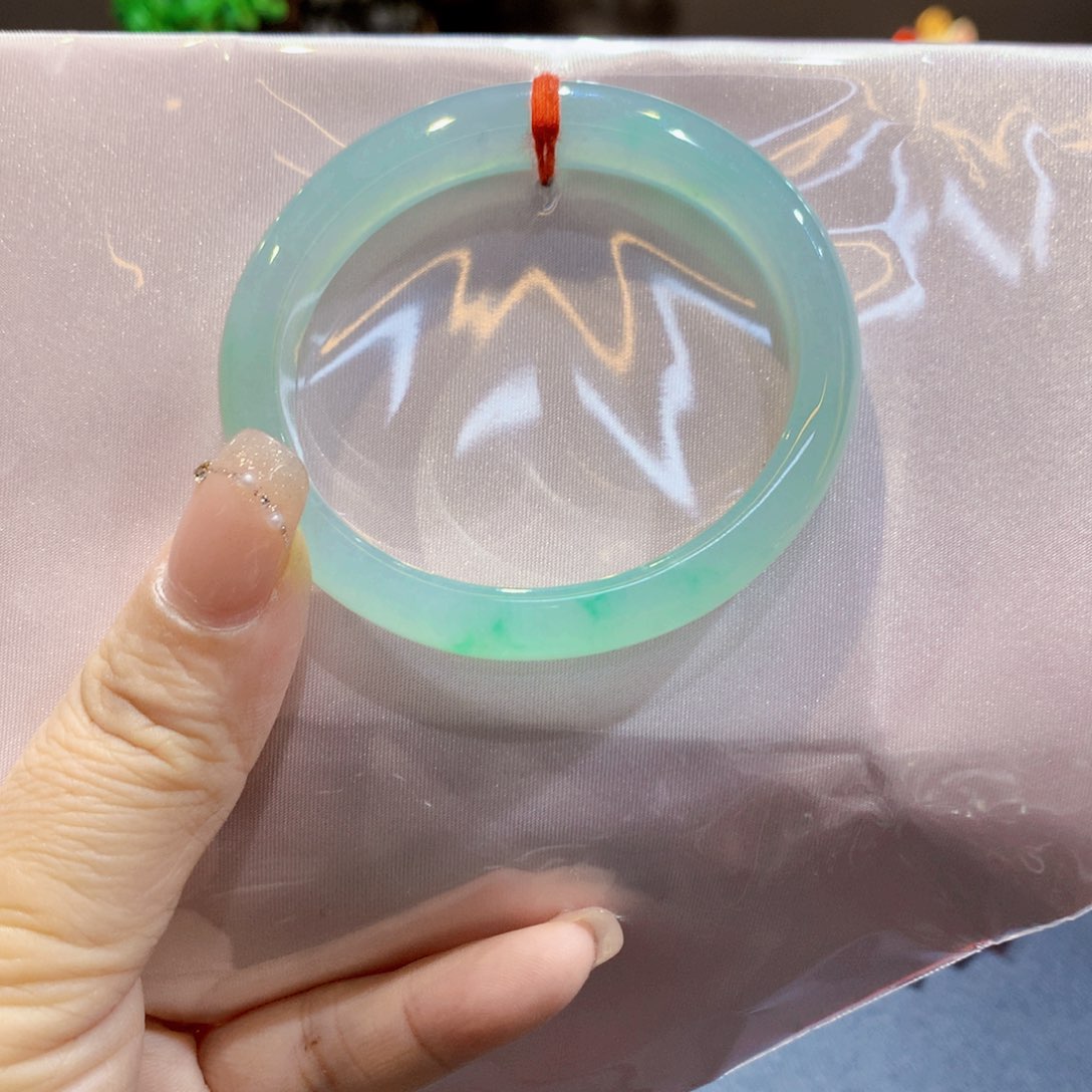 翡翠未镶嵌手镯翡翠手镯54贵妃