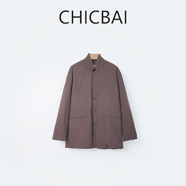 CHICBAI 轻薄款袖口翻边西装款鹅绒服S6428