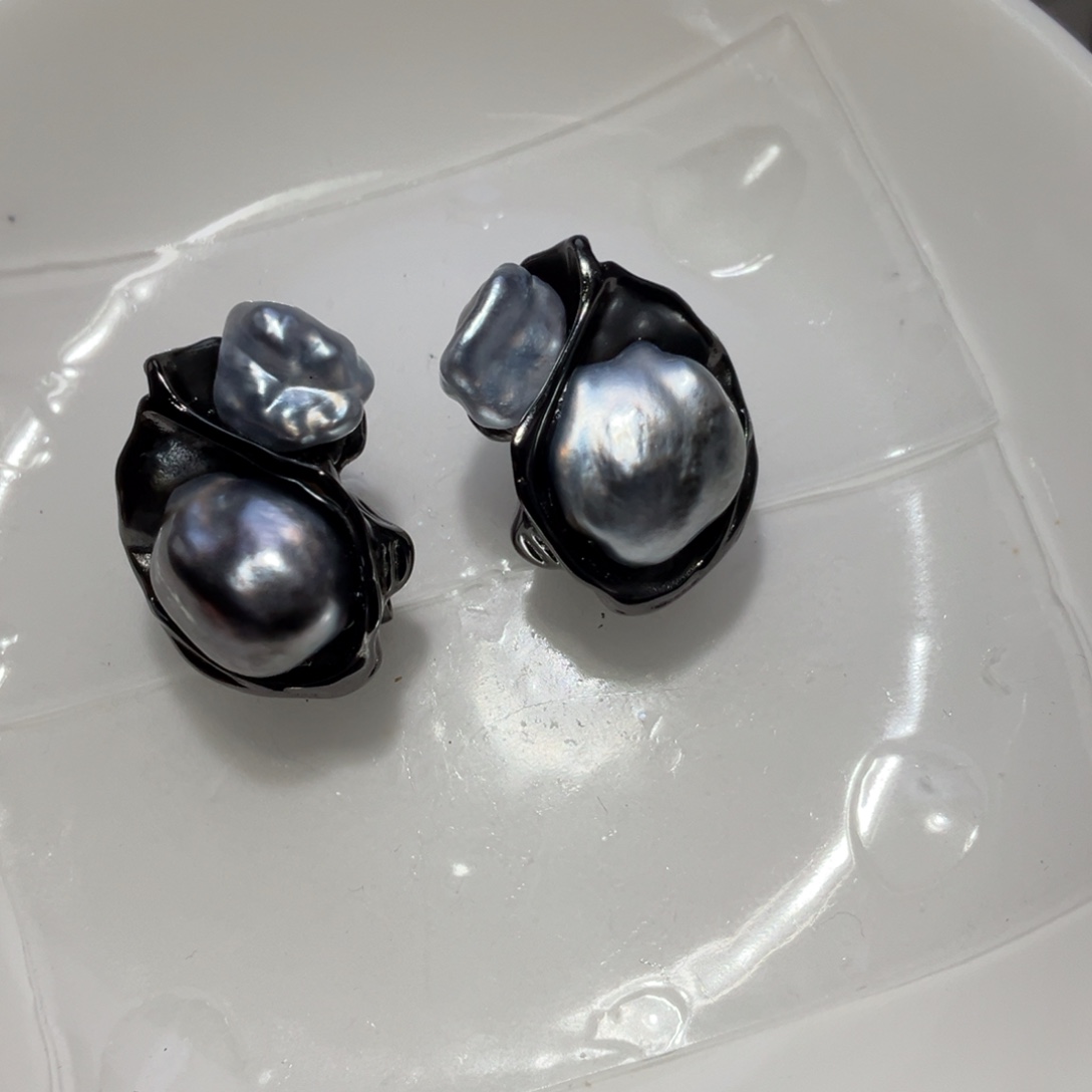 耳饰海水珍珠银S925镶嵌