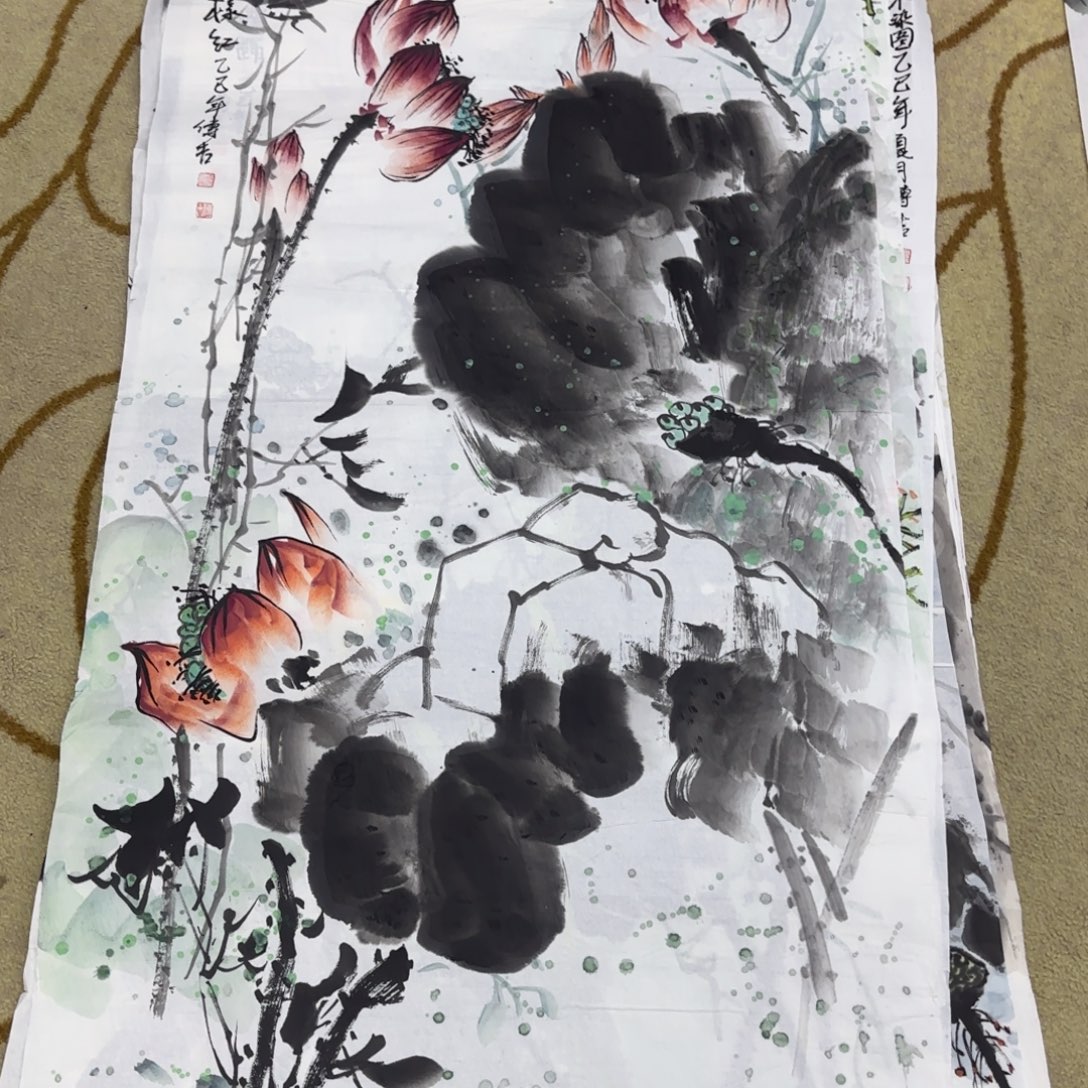 国画顾传吉四尺花鸟艺
