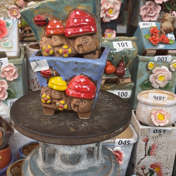 紫砂花盆粗陶材质多肉花盆