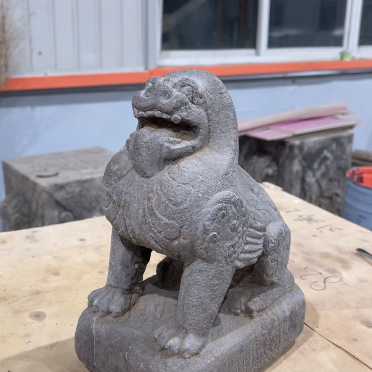【闪购商品】石材案头狮子