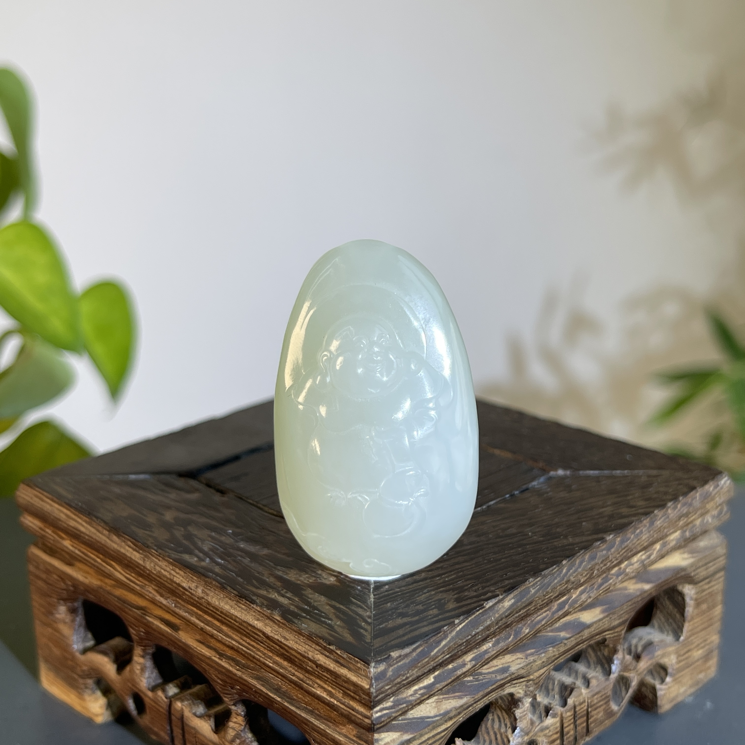 JXW14-49 和田玉-弥勒佛