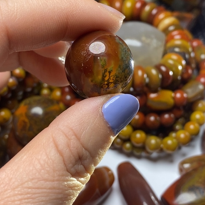 玛瑙/玉髓颈饰足银镀金镶嵌