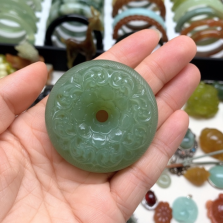 蛇纹石玉挂件未镶嵌ℳ****