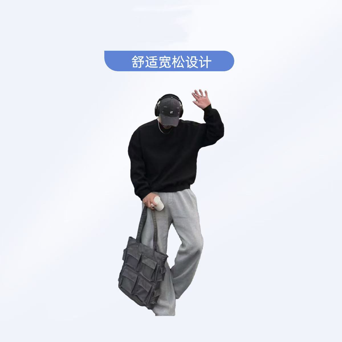 LI-A18298-春季新款轻奢经典拼色休闲短袖男女同款