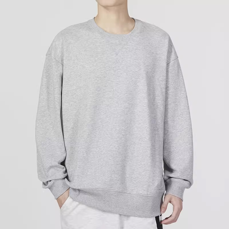 Adidas阿迪达斯男卫衣针织圆领跑步运动服休闲长袖套头衫IC9806
