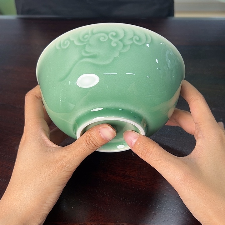 龙泉云间青瓷小米茶器