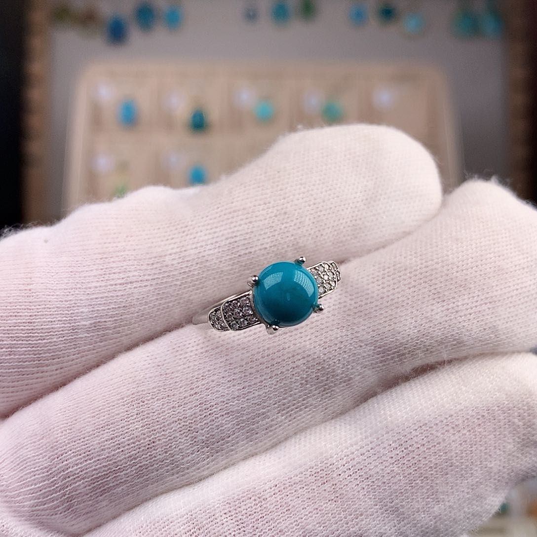 绿松石珠宝奇石银S925镶嵌