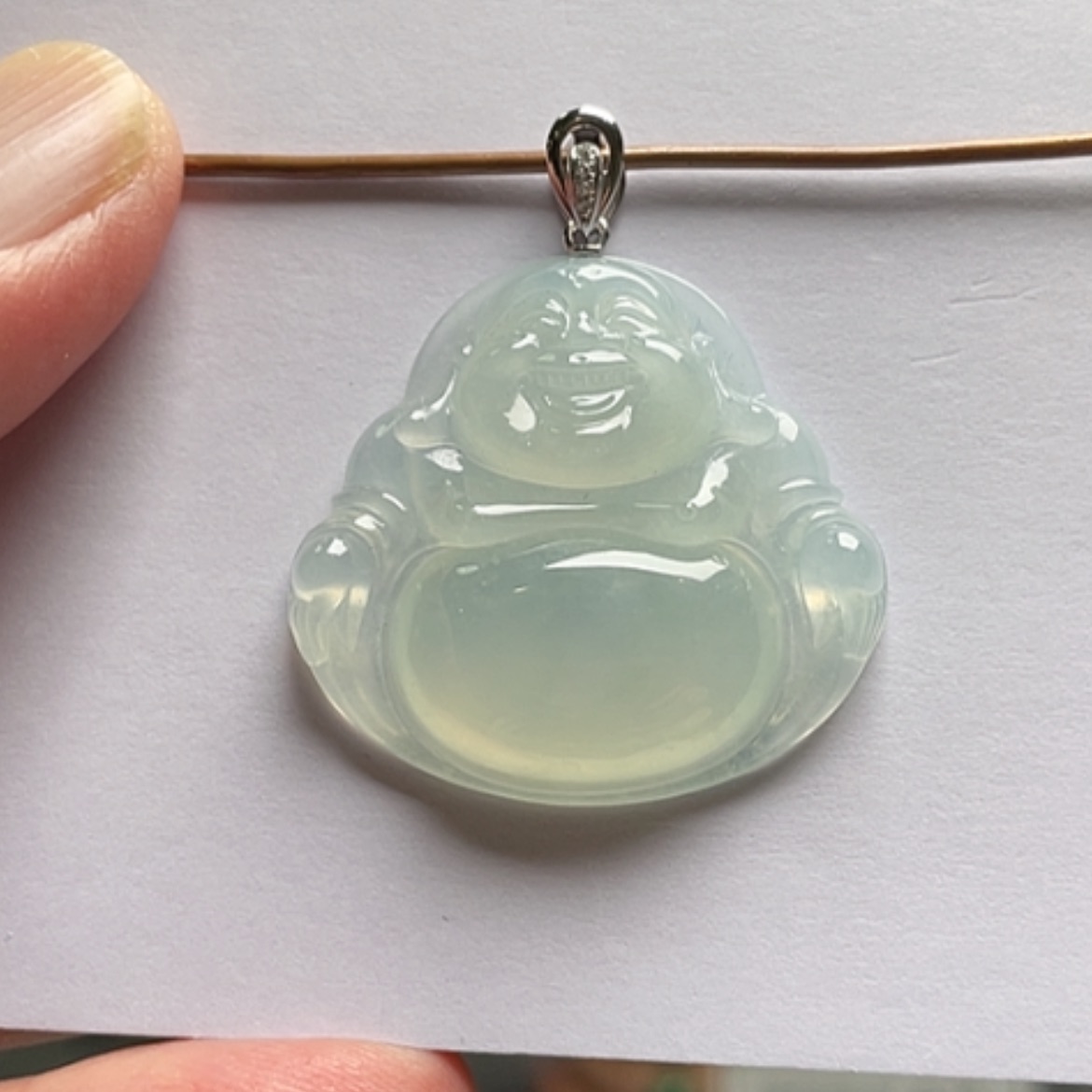 【闪购商品】吊坠(不含链)18K金镶嵌翡翠