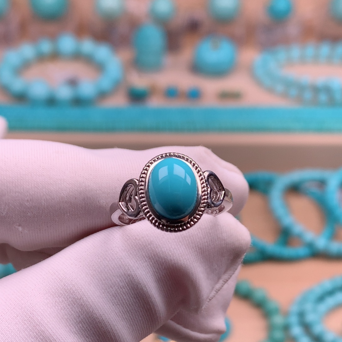 绿松石银S925镶嵌珠宝奇石