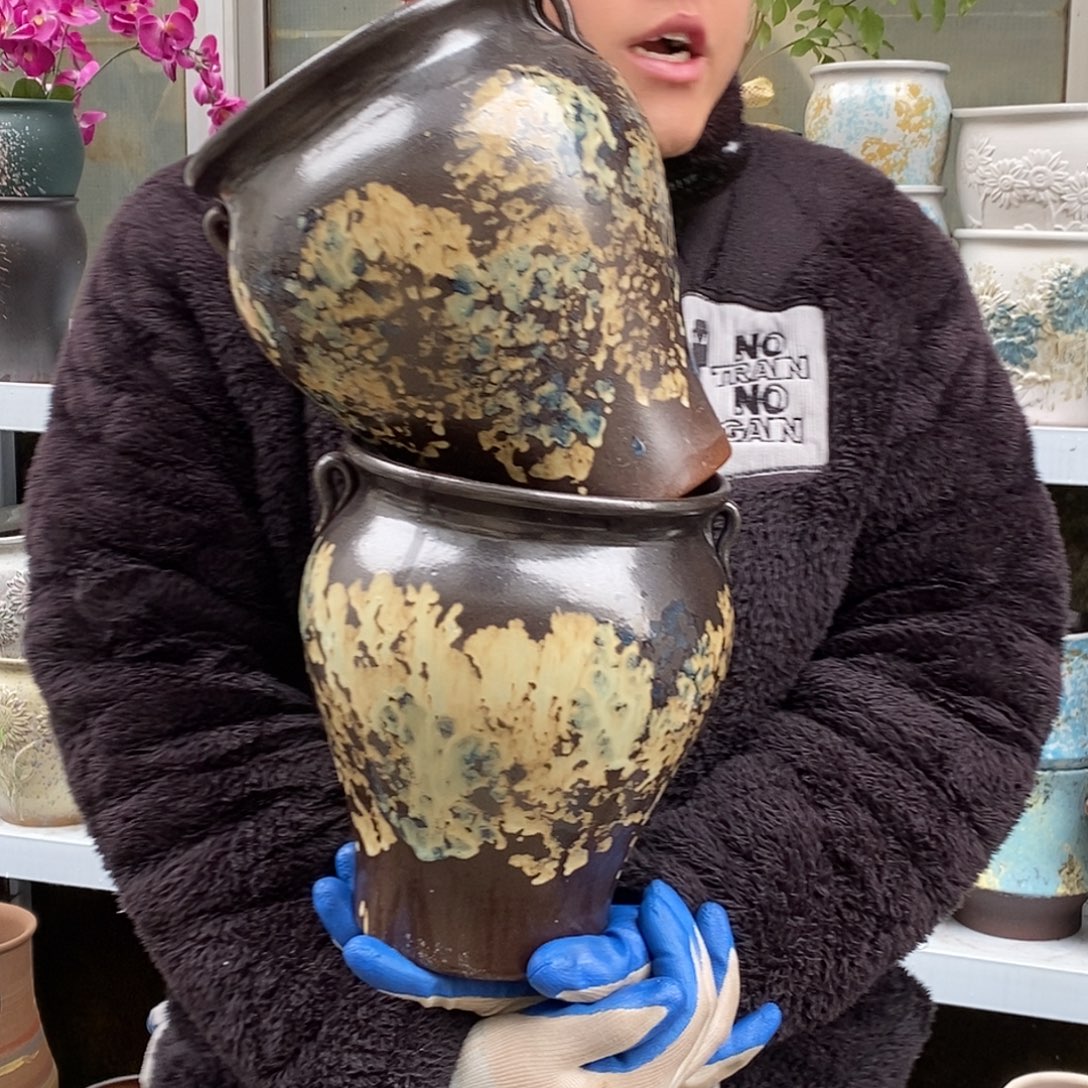 紫砂花盆口17高22福利