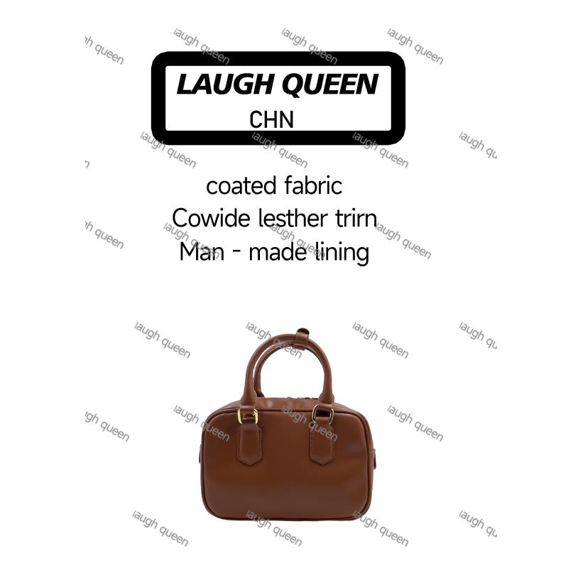 Laugh Queen无手工打造女士包手拎斜跨0143棕色米手提
