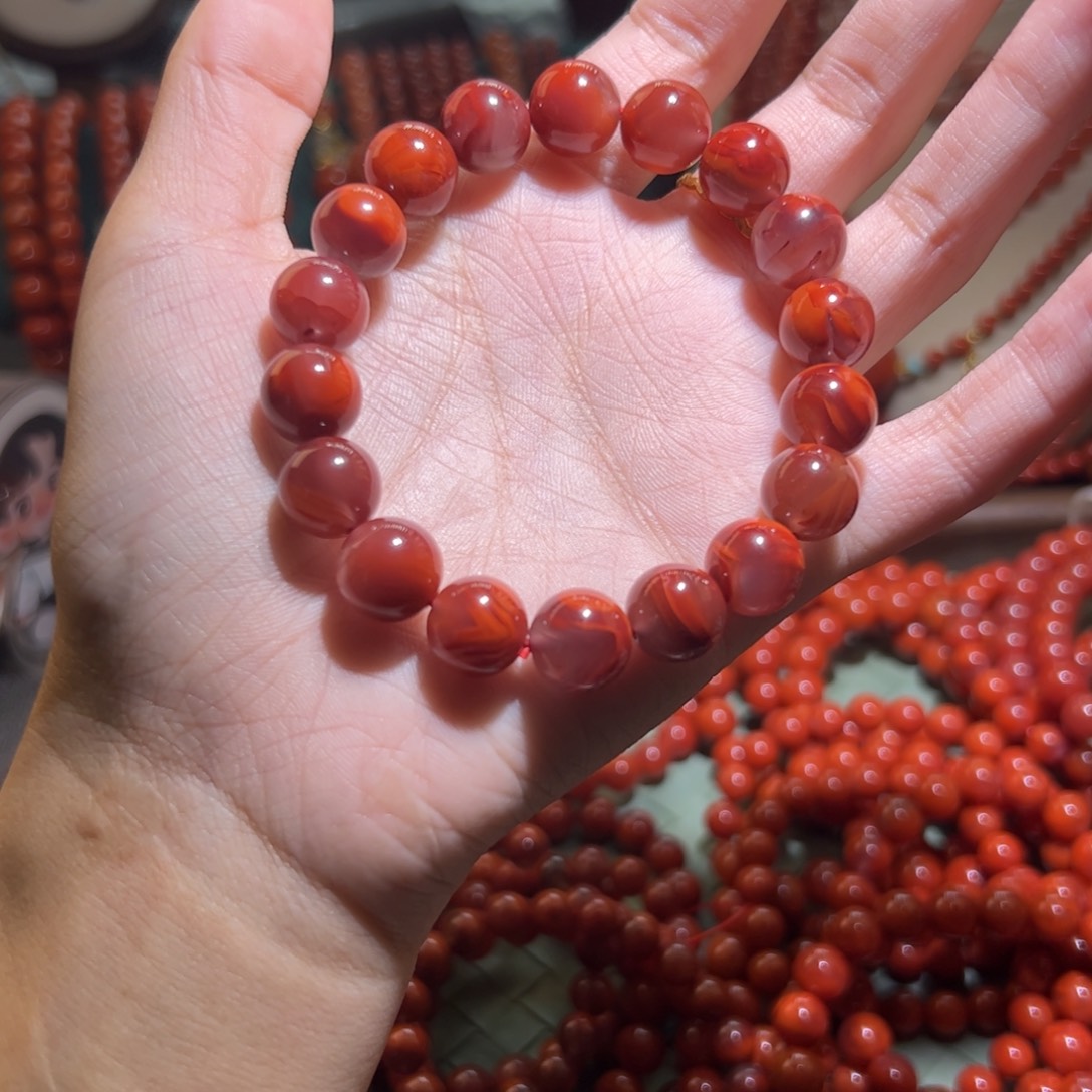 南红玛瑙未镶嵌手串11mm