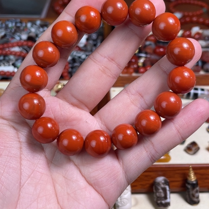 南红玛瑙未镶嵌颈饰12卡13