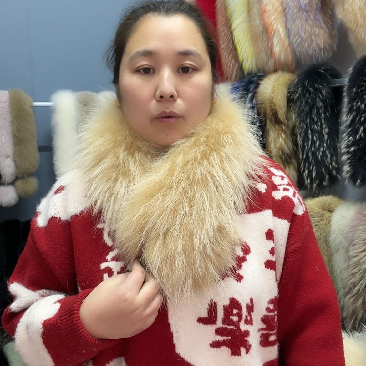 【闪购商品】貉子毛带子款