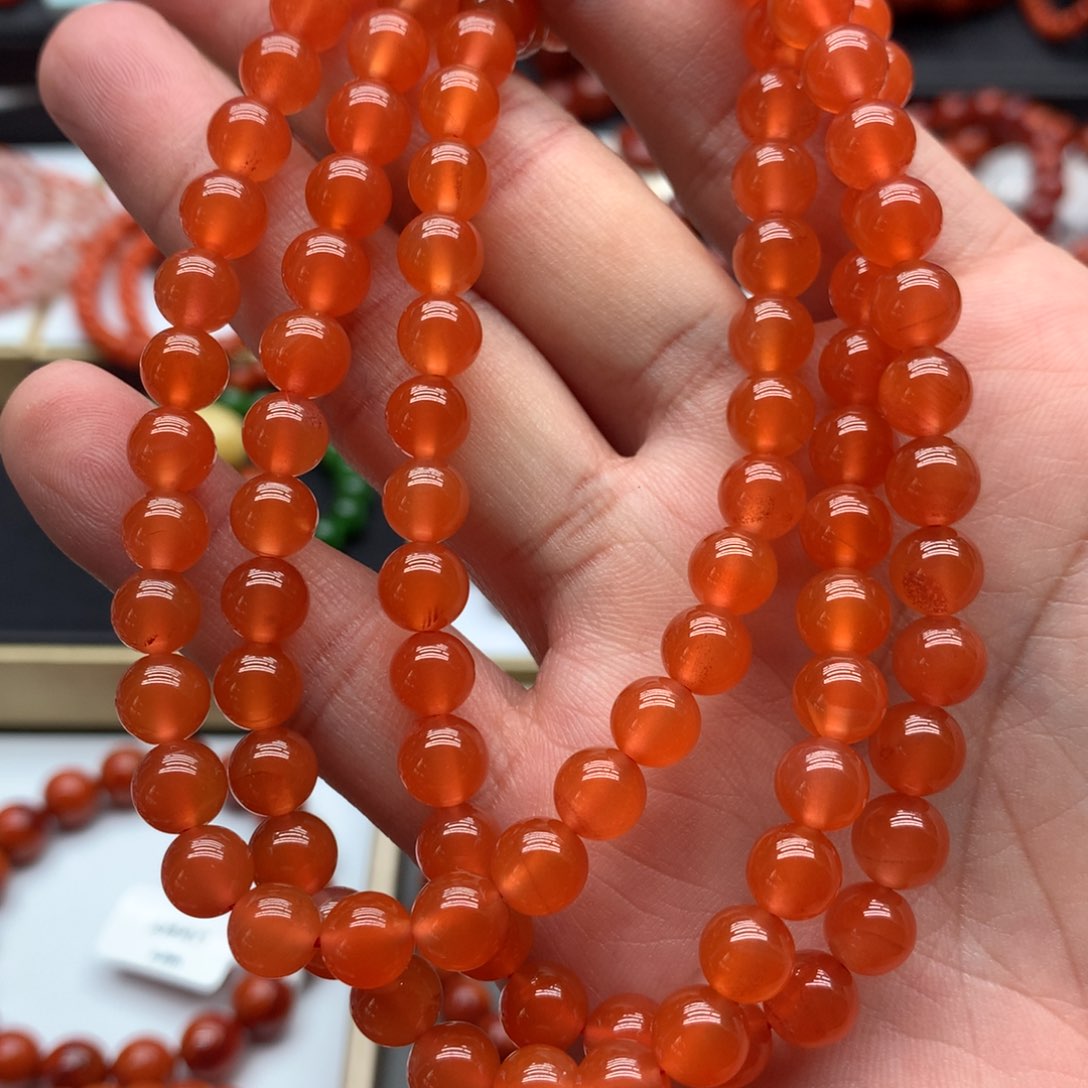 南红玛瑙手链未镶嵌