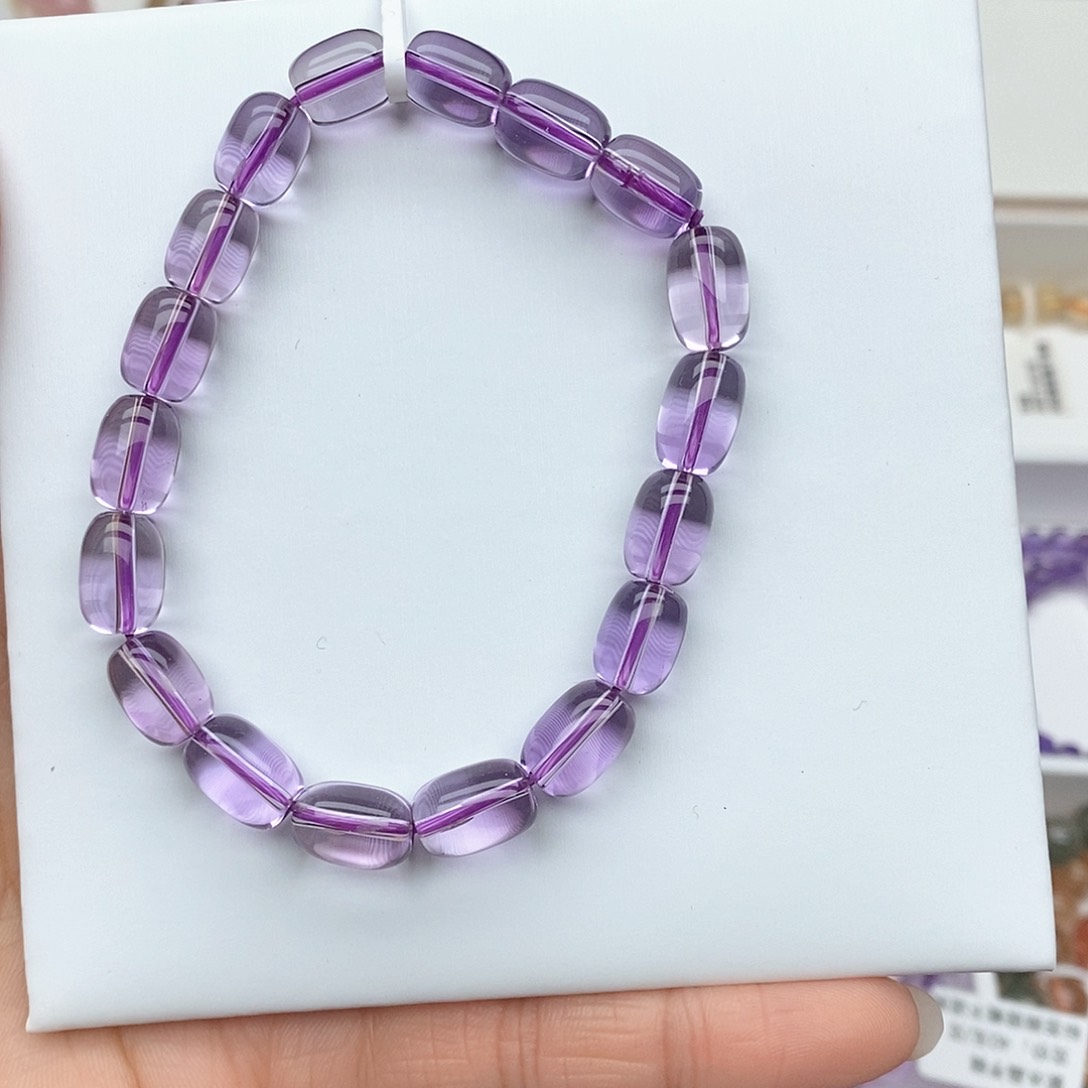 水晶手链未镶嵌十****室巴西紫随型7